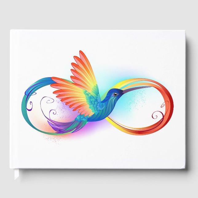 Livre D'or Colibri arc-en-ciel avec symbole Infinity (Recto)