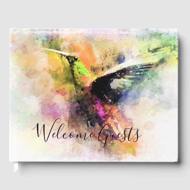 Livre D'or Colibri d'aquarelle (Recto)