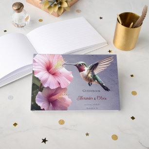 Livre D'or Colibri et Mariage d'Hibiscus Pourpre