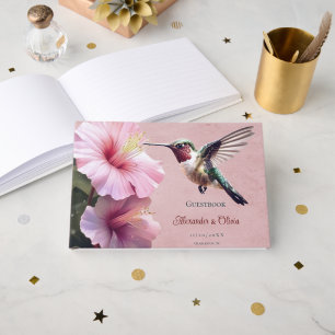 Livre D'or Colibri et Mariage d'Hibiscus Rose