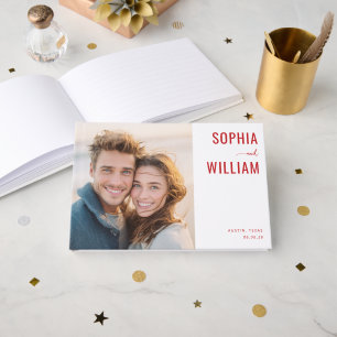Livre D'or Collage de photos moderne rouge joyeux
