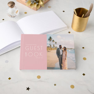 Livre D'or Collage photo de plage rose romantique