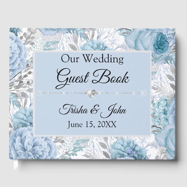 Livre D'or Collection Mariage bleu (Recto)