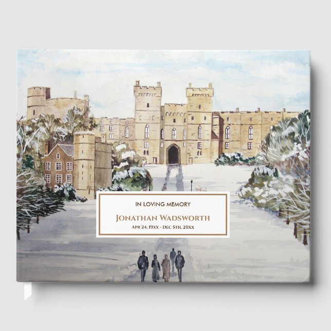 Livre D'or Condolence Winter à Windsor Castle Painting (Recto)