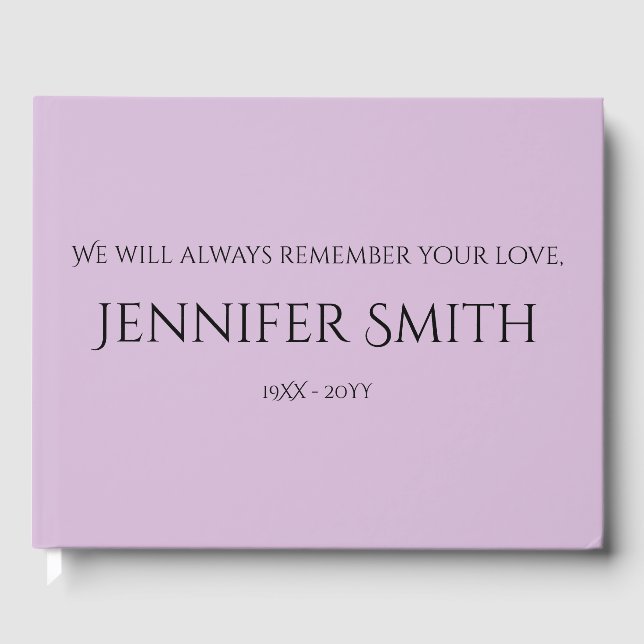 Livre d'or Condolences de base et simple (Recto)