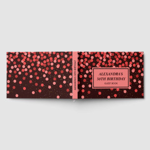 Livre d'or Confettis Noir Rouge Chic