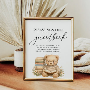 Livre d'or Conte Nouveau Chapitre Ours Baby Shower