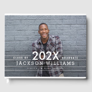 Livre D'or Cool Grids Graduation Party Guest Book