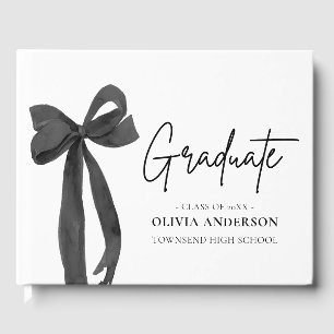 Livre D'or Coquette Black Bow moderne Graduate Graduate