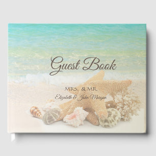 Livre D'or Coquillages De Mariage De Plage
