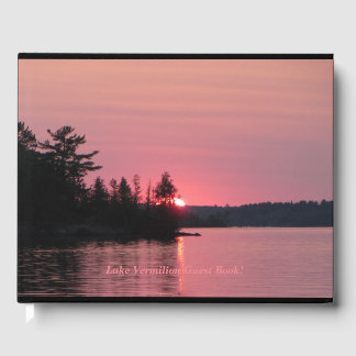 Livre D'or Couché de soleil et carte du lac Vermilion