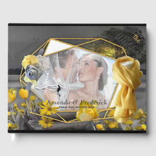 Livre D'or Couleur "Mariage" Jaune et gris 2021 Coucher de so