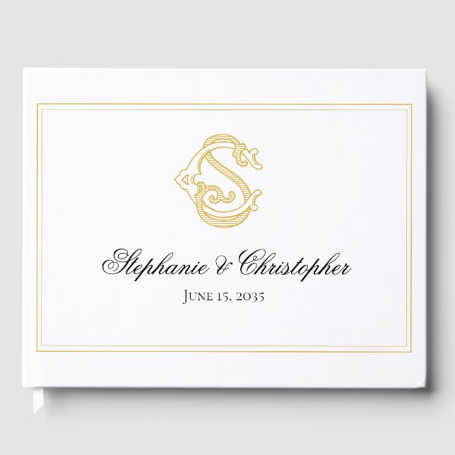 Livre D'or COULEURS MODIFIABLES CS Monogramme SC Monogramme L (Recto)