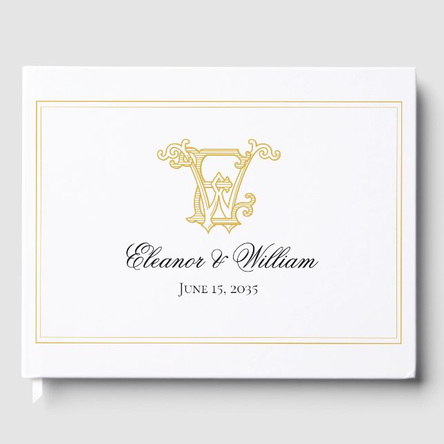 Livre D'or COULEURS MODIFIABLES NOUS Monogramme EW Monogramme (Recto)