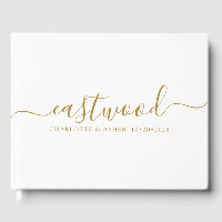Couple Nom Mariage Gold Monogramme