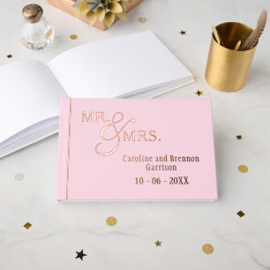 Livre D'or Couple Noms Établi Date Année Or