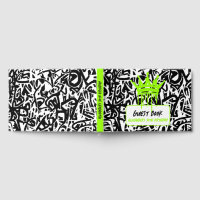 Couronne de graffiti noir vert Anniversaire