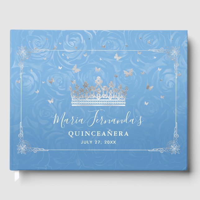 Livre D'or Couronne élégante bleue et argentée des Bahamas (Recto)