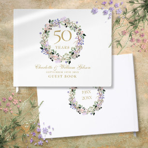 Livre D'or Couronne florale pour les noces d'or du 50e annive