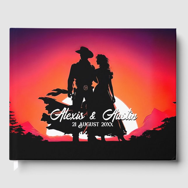 Livre D'or Cowboy et Cowgirl à Sundown Mariage (Recto)
