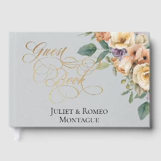 Livre D'or Cream Floral & Wreath Monogram - Silver
