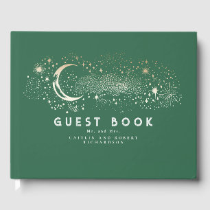 Livre D'or Crescent Moon Starry Nuit Mariage céleste