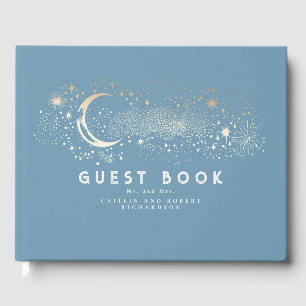 Livre D'or Crescent Moon Starry Nuit Mariage céleste