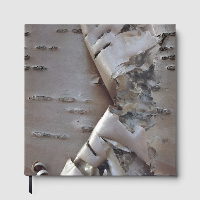 Livre D'or Curly Birch Bark Tree Rustic Guest Book (Recto)