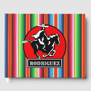 Livre D'or CUSTOM NAME Charro Horse Spanish Mexican Serape