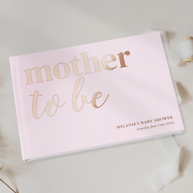 Livre D'or Cute Baby shower rose Rose Gold Foil (Créateur téléchargé)
