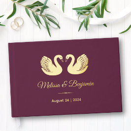 Livre D'or Cygnes à huile d'or sur Mariage Bourgogne