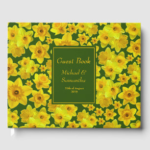 Livre D'or Daffodique de printemps jaune - Mariage