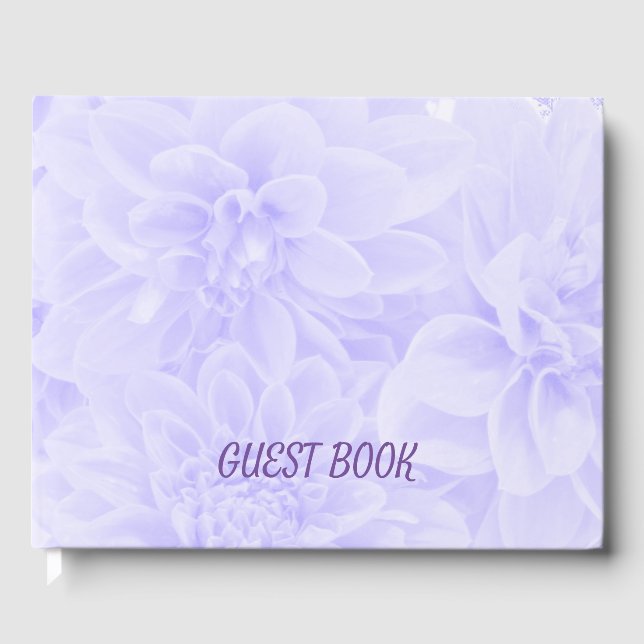 Livre D'or Dahlias En Bleu (Recto)
