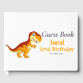 Livre d'or d'anniversaire dinosaure