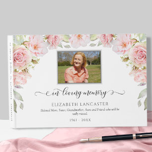 Livre D'or Dans Love Mémoire Blush Floral, Funéraire Photo