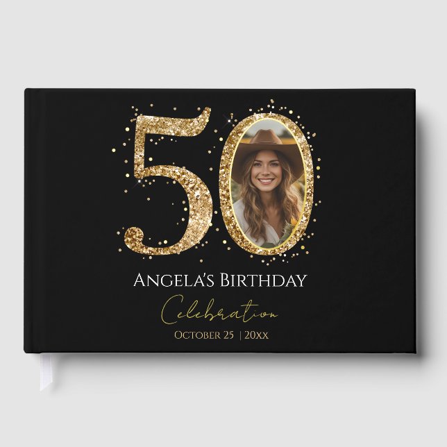 Livre d'or de 50e anniversaire Foil Guestbook (Recto)