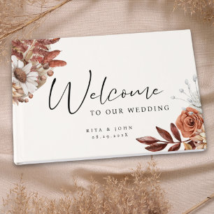 Livre d'or de Crème moderne Mariage Foil