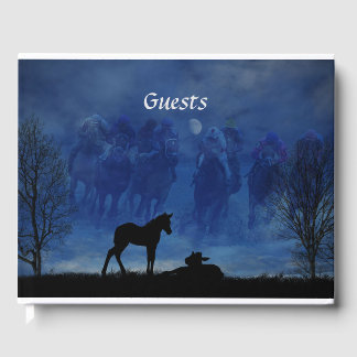 Livre d'or de deux poulaillers à cheval Thoroughbr