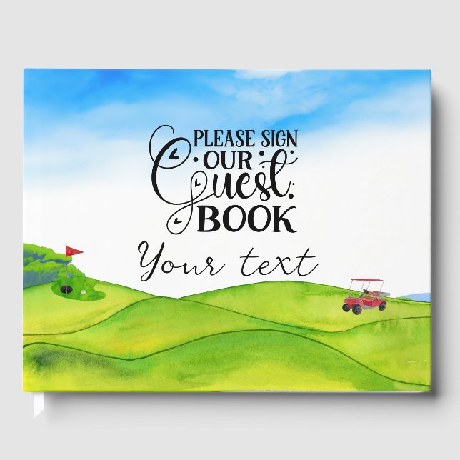 Livre d'or de golf pour que le golfeur signe  (Recto)