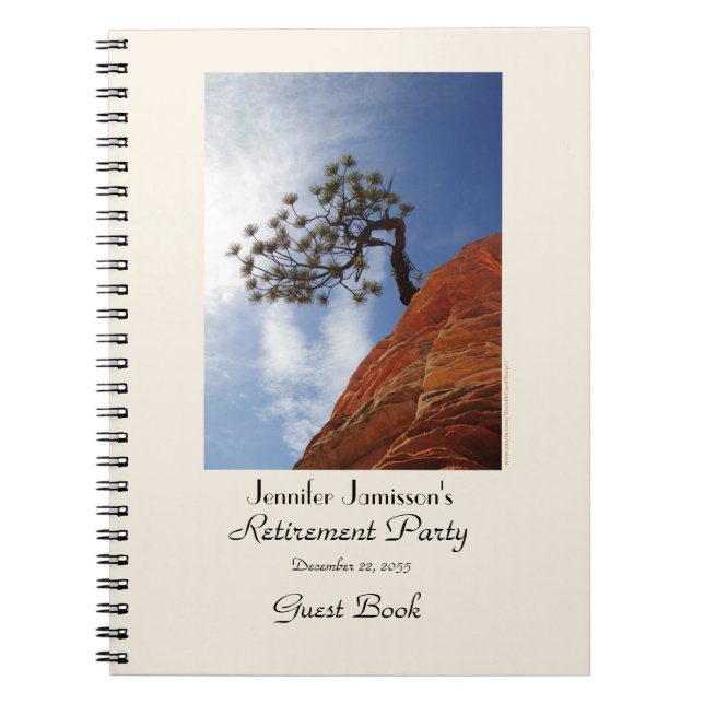 Livre d'or de la fête de retraite, arbre de bonsaï (Devant)