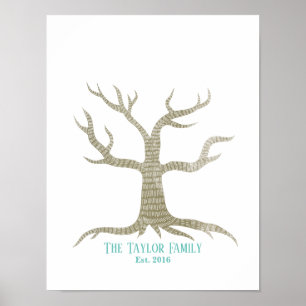 Livre d'or de la réunion de famille de l'arbre d'e
