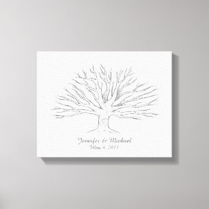 Livre d'or de l'arbre d'empreinte de toile
