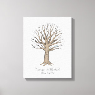 Livre d'or de l'arbre d'empreinte de toile