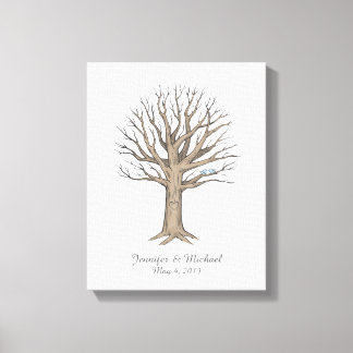 Livre d'or de l'arbre d'empreinte de toile