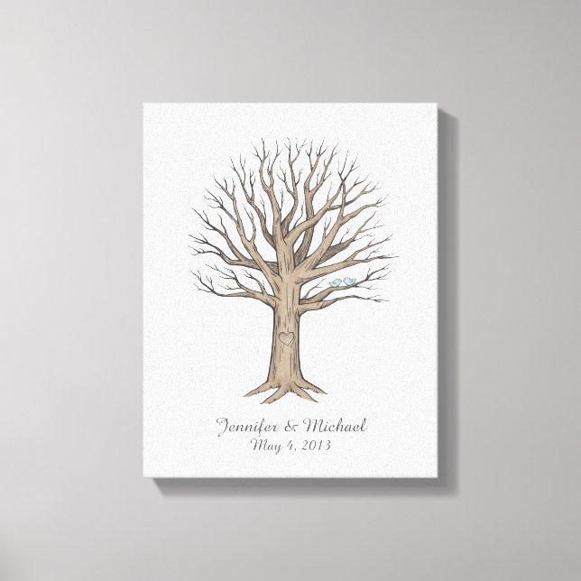 Livre d'or de l'arbre d'empreinte de toile (Recto)