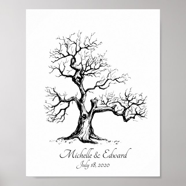 Livre d'or de l'arbre d'empreintes digitales en no (Devant)