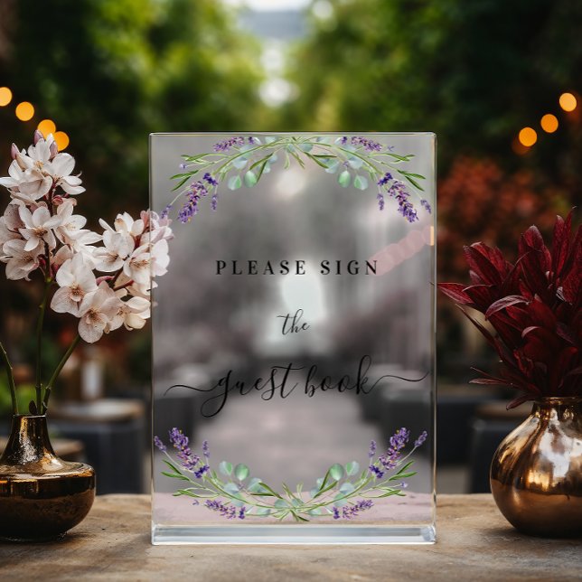 Livre d'or de lavande mariage eucalyptus (Créateur téléchargé)