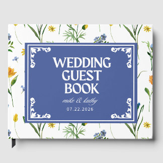 Livre d'Or de Mariage à l'Aquarelle Florale – Élég