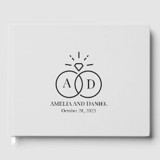 Livre d'or de mariage à logo unique