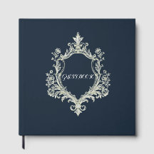 Livre d'or de mariage à monogramme et armoiries él